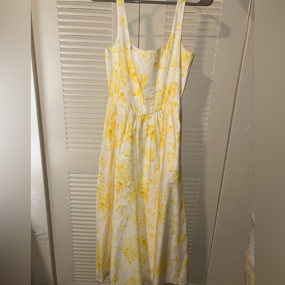 WAYF Desi Corset Midi Dress. Size small.